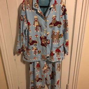 Sock Monkey Pajama Set